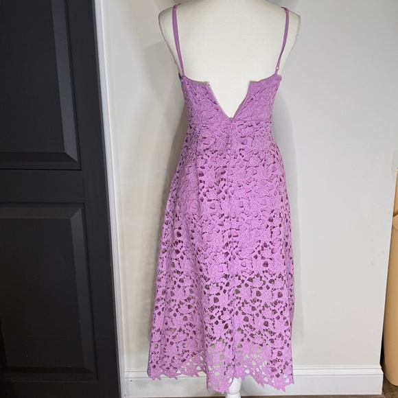 ASTR The Label Lace Overlay Midi A-Line Dress, Light Orchard, Size S, Dressy - Picture 3 of 15